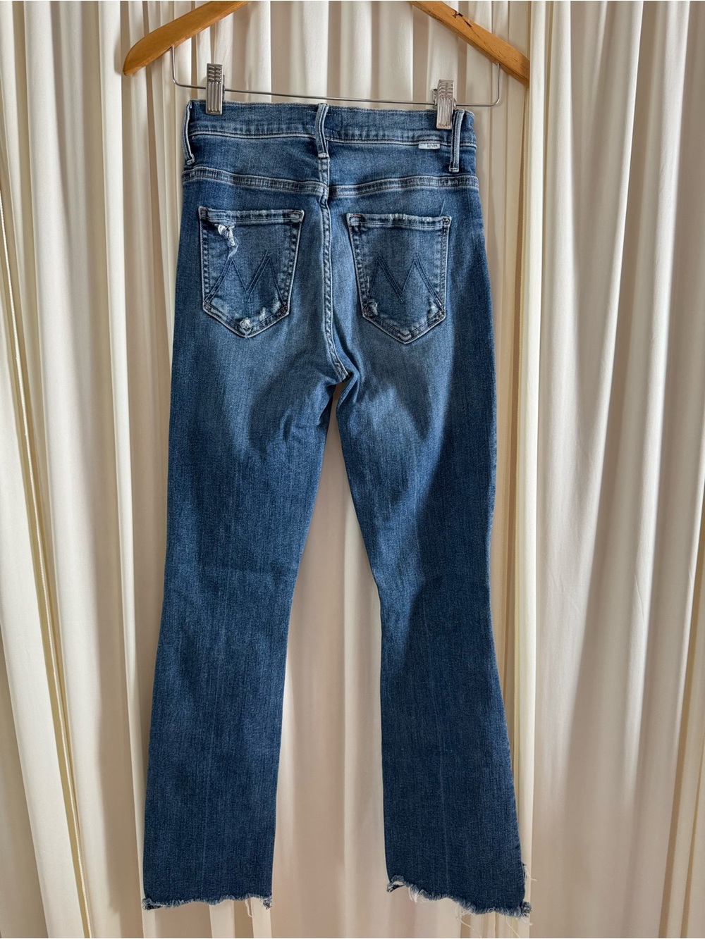MOTHER Denim The Insider Crop Step Fray Jeans Wicked Wildflower Kick Flare Sz 24 - Picture 5 of 8
